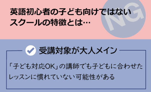 英語初心者の子ども向けではないスクール