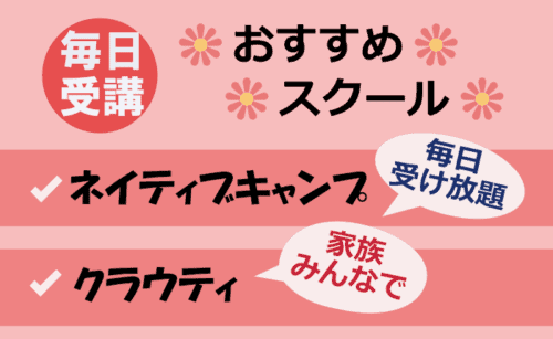 毎日受講におすすめのスクール